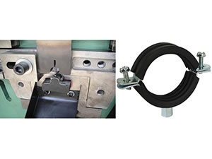Máquina para fabricación de abrazaderas de tubo colgantes